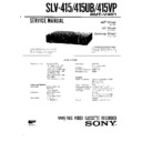 Sony SLV-415, SLV-415UB, SLV-415VP (serv.man2) Service Manual