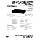 Sony SLV-415, SLV-415UB, SLV-415VP Service Manual