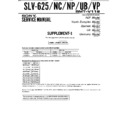 Sony SLV-625, SLV-625NC, SLV-625NP, SLV-625UB, SLV-625VP (serv.man2) Service Manual