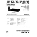 Sony SLV-625, SLV-625NC, SLV-625NP, SLV-625UB, SLV-625VP Service Manual