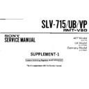 Sony SLV-715, SLV-715UB, SLV-715VP (serv.man3) Service Manual