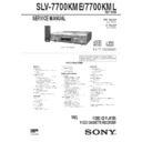Sony SLV-7700KML Service Manual