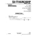 Sony SLV-777, SLV-777AS, SLV-777NC, SLV-777UB, SLV-777VP (serv.man4) Service Manual