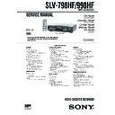Sony SLV-798HF, SLV-998HF Service Manual