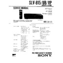 Sony SLV-815, SLV-815UB, SLV-815VP (serv.man2) Service Manual