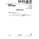 Sony SLV-815, SLV-815UB, SLV-815VP (serv.man6) Service Manual