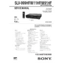 Sony SLV-999HF, SLV-M11HF, SLV-M91HF Service Manual