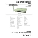 Sony SLV-D271P, SLV-D370P Service Manual