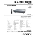 Sony SLV-D900E, SLV-D900G Service Manual