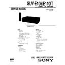 Sony SLV-E104IT, SLV-E105, SLV-E110IT Service Manual