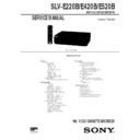 Sony SLV-E220B, SLV-E420B, SLV-E520B Service Manual