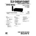 Sony SLV-E400AP, SLV-E400IT Service Manual
