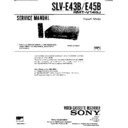 Sony SLV-E43B, SLV-E45B Service Manual