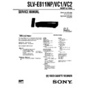 Sony SLV-E811NP, SLV-E811VC1, SLV-E811VC2 Service Manual