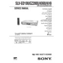 Sony SLV-ED100ME, SLV-ED100MI, SLV-ED100ML, SLV-EZ2000S, SLV-EZ2000Y, SLV-K990PS, SLV-KH9ME, SLV-KH9PS Service Manual