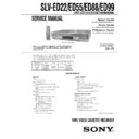 Sony SLV-ED22KR, SLV-ED22PL, SLV-ED22TW, SLV-ED55KR, SLV-ED55PL, SLV-ED88TW, SLV-ED99KR, SLV-ED99PL, SLV-ED99TW Service Manual