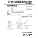 Sony SLV-ED333ME, SLV-ED333SG, SLV-ED939ME, SLV-ED939SG, SLV-EZ131AZ, SLV-EZ735AZ, SLV-EZ737AZ, SLV-GA58ME, SLV-GA58SG Service Manual