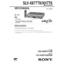 Sony SLV-K877TK, SLV-KH7TK Service Manual