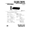 Sony SLV-KH1, SLV-KH1PS Service Manual