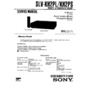 Sony SLV-KH2PL, SLV-KH2PS Service Manual