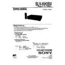 Sony SLV-KH3SV Service Manual