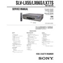 Sony SLV-LX55, SLV-LX66S, SLV-LX77S Service Manual