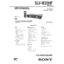 Sony SLV-M20HF Service Manual