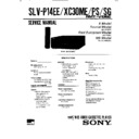 Sony SLV-P14EE, SLV-XC30ME, SLV-XC30PS, SLV-XC30SG Service Manual