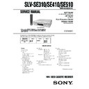 Sony SLV-SE310D, SLV-SE310I, SLV-SE410K, SLV-SE510B, SLV-SE510D, SLV-SE510K Service Manual