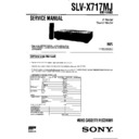 Sony SLV-X717MJ Service Manual