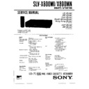 Sony SLV-X800MI, SLV-X800MN Service Manual