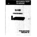 Sony SLV-X90 Service Manual