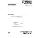 Sony SLV-XA110BD Service Manual