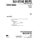 Sony SLV-XF240ME, SLV-XF240PS Service Manual
